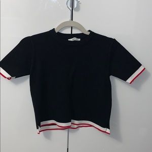 Cropped knit top